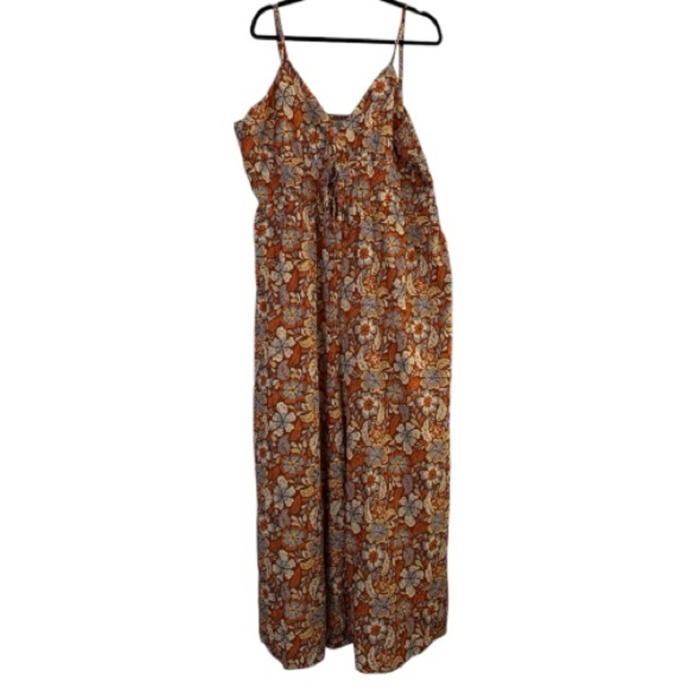 Cider Brown and Cream Floral romper